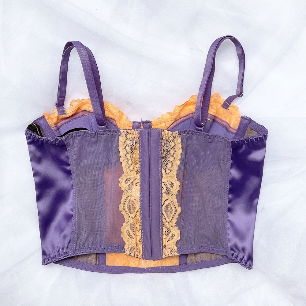 urban outfitters purple cropped corset top small - Picture 3 of 6